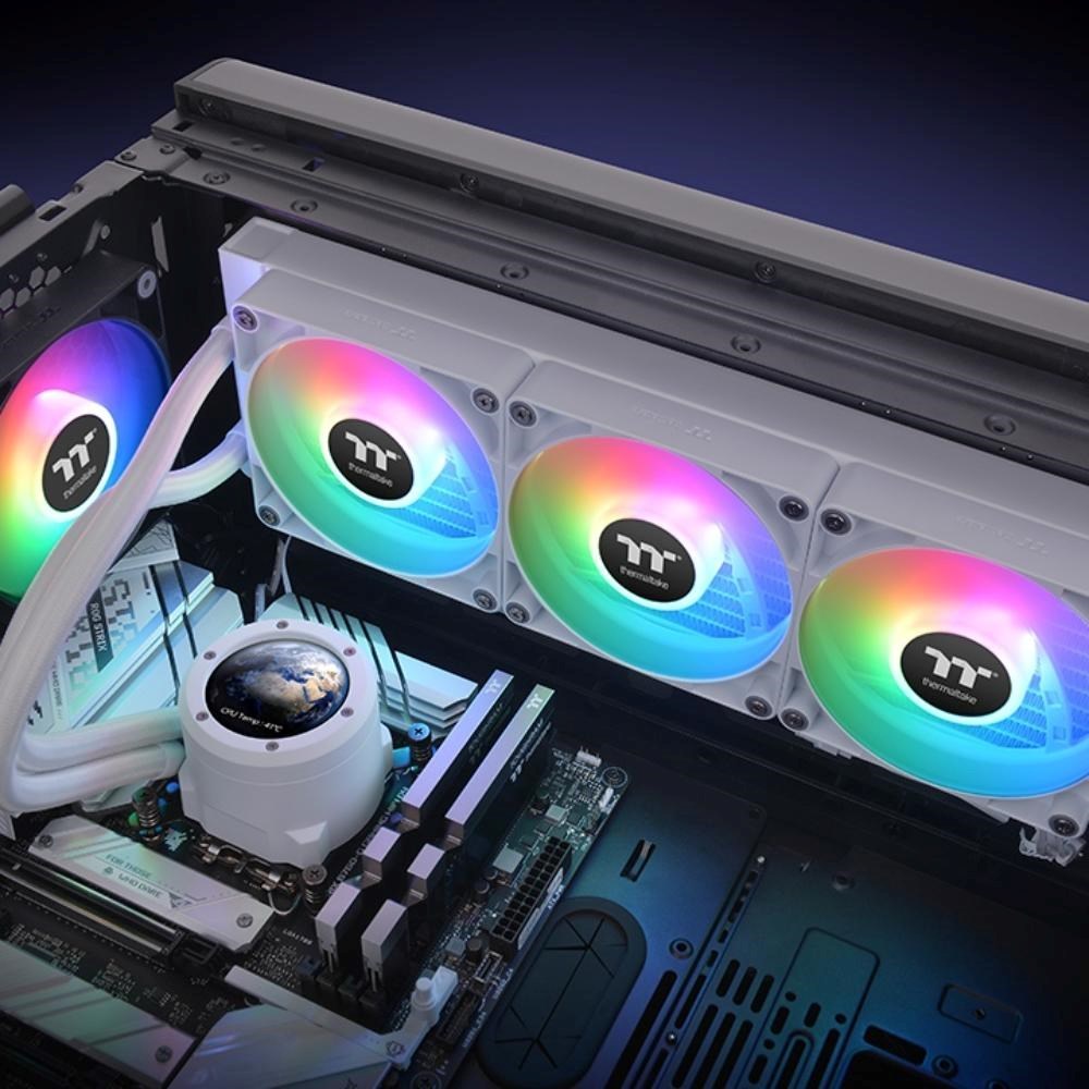 THERMALTAKE Vodní chladič TH360 V2 Ultra ARGB, 3x120mm ARGB, LGA1851, AM5, bílá