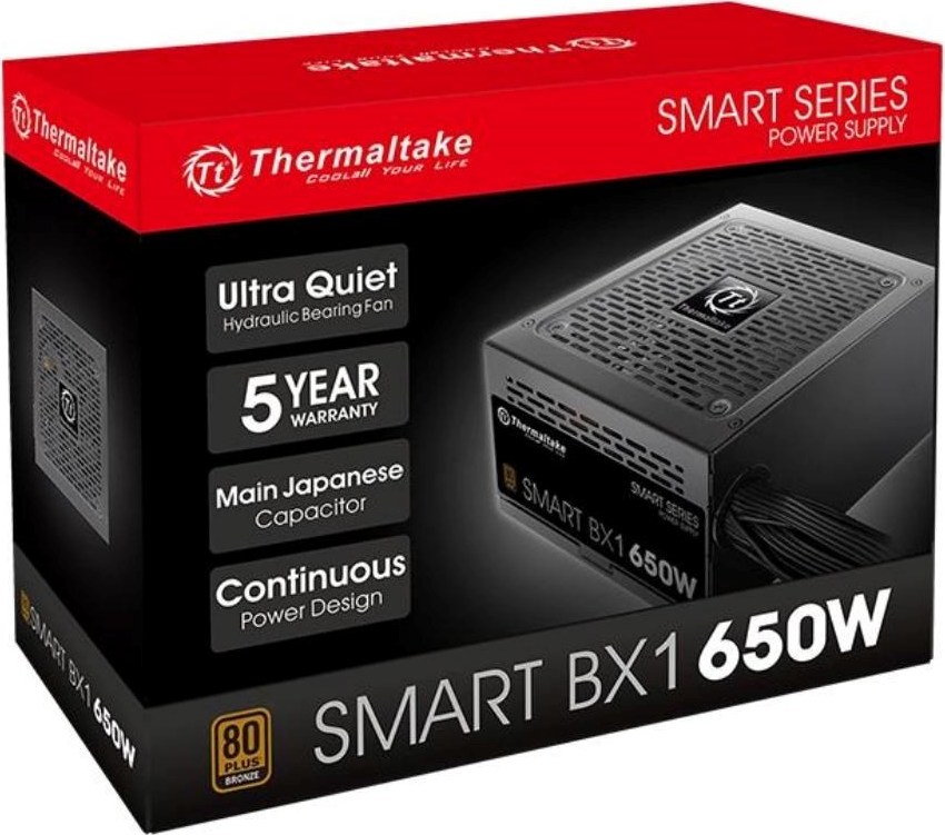 THERMALTAKE zdroj 650W Smart BX1 SE, 120mm, 80+ Bronze, černá