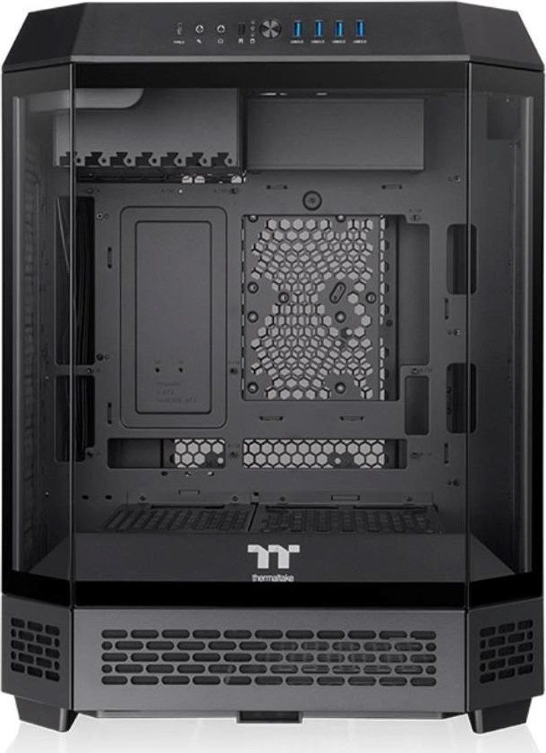 THERMALTAKE Case The Tower 600, ATX, Průhledná bočnice, 2x 140mm Fan, černá