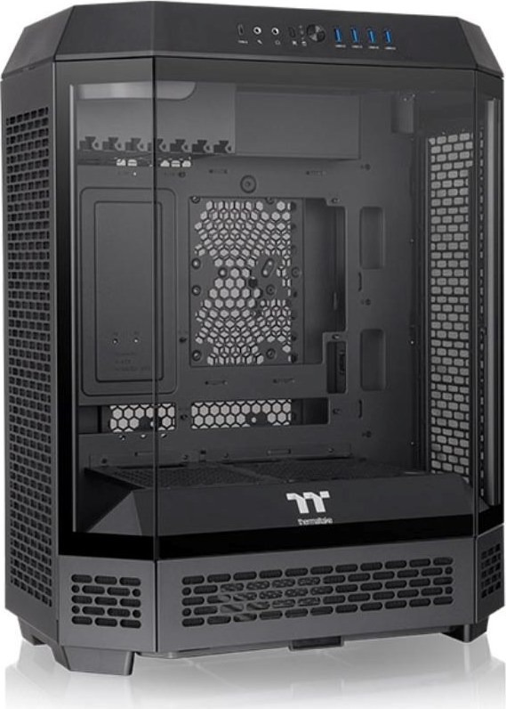 THERMALTAKE Case The Tower 600, ATX, Průhledná bočnice, 2x 140mm Fan, černá