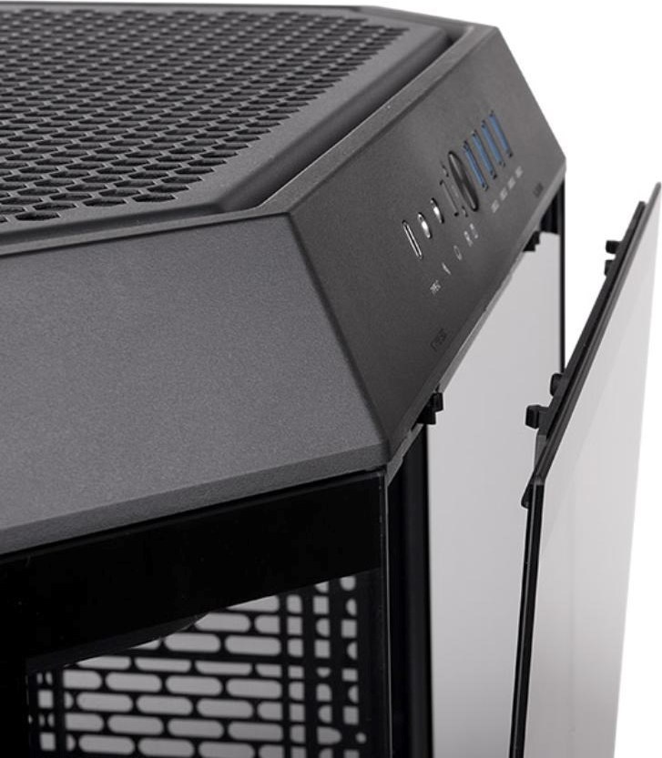 THERMALTAKE Case The Tower 600, ATX, Průhledná bočnice, 2x 140mm Fan, černá