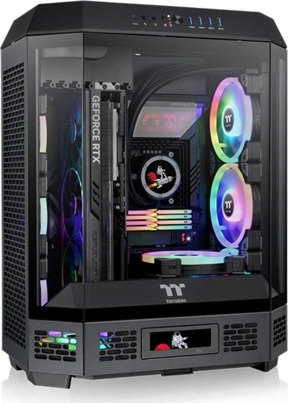 THERMALTAKE Case The Tower 600, ATX, Průhledná bočnice, 2x 140mm Fan, černá