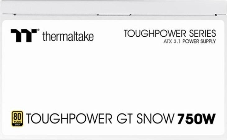 THERMALTAKE zdroj 750W Toughpower GT, 120mm, Plně modulární, 80+ Gold, bílá