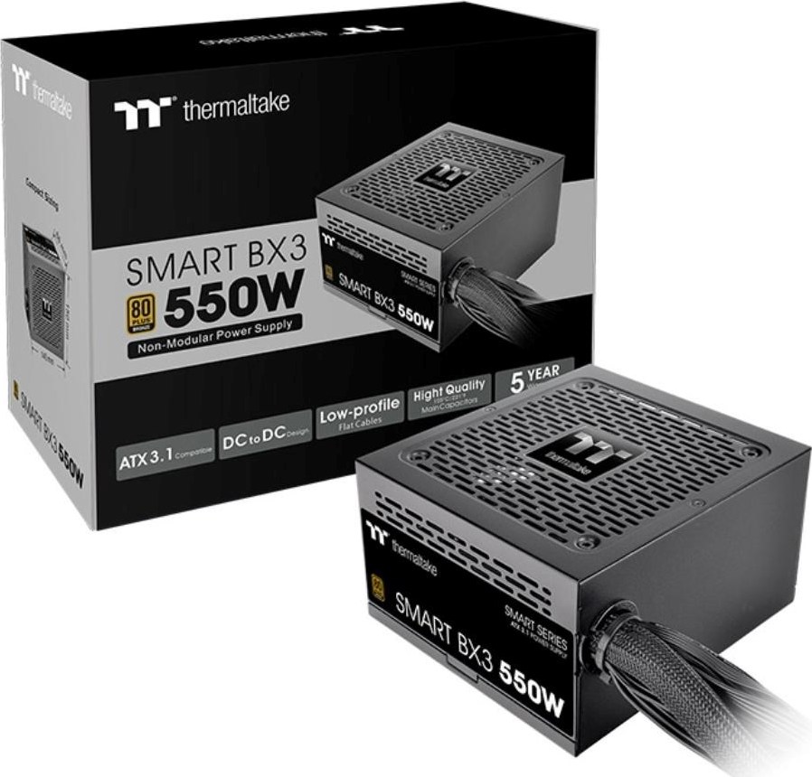 THERMALTAKE zdroj 550W Smart BX3, 120mm, 80+ Bronze, černá