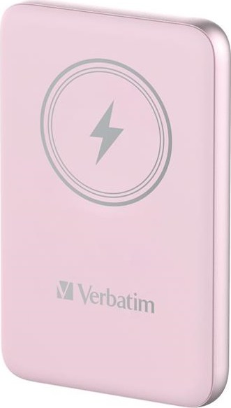 VERBATIM Powerbanka Charge 'n' Go, Magnetická, 10000 mAh, USB-C, Růžová