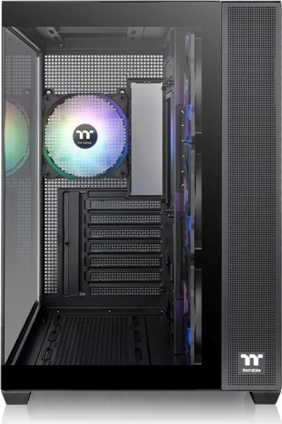 THERMALTAKE Case View 380 TG ARGB, ATX, Průhledná bočnice, 4x 120mm ARGB Fan, černá