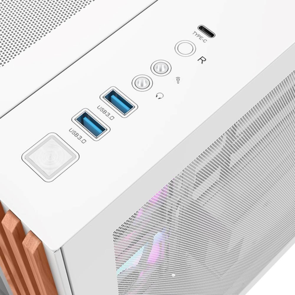 THERMALTAKE Case View 380 WS ARGB, Průhledná bočnice, bílá
