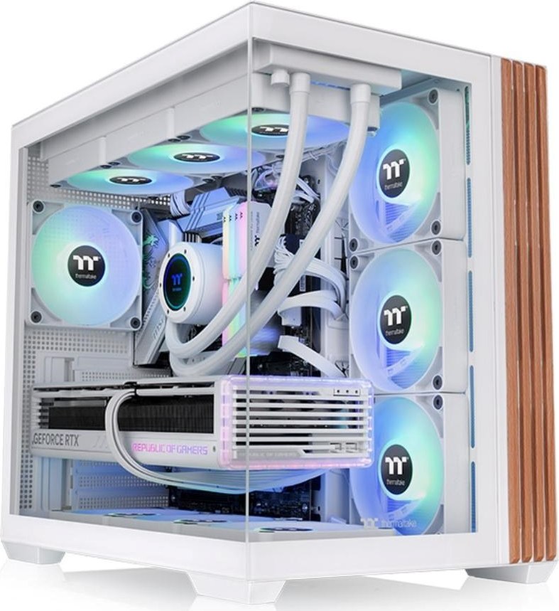 THERMALTAKE Case View 380 WS ARGB, Průhledná bočnice, bílá