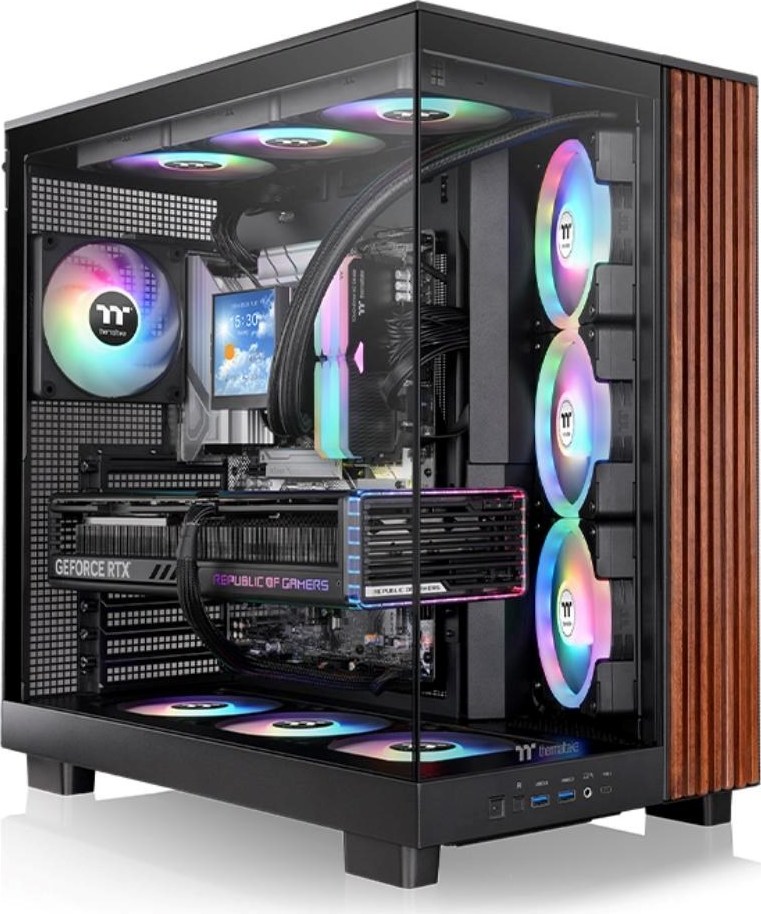THERMALTAKE Case View 380 XL WS ARGB, Průhledná bočnice, černá