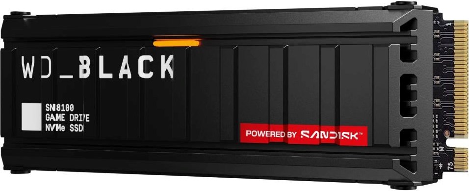 SanDisk WD BLACK SSD NVMe 1TB PCIe SN8100 Powered by SanDisk, Gen5, (R:14900, W:11000MB/s), Chladič