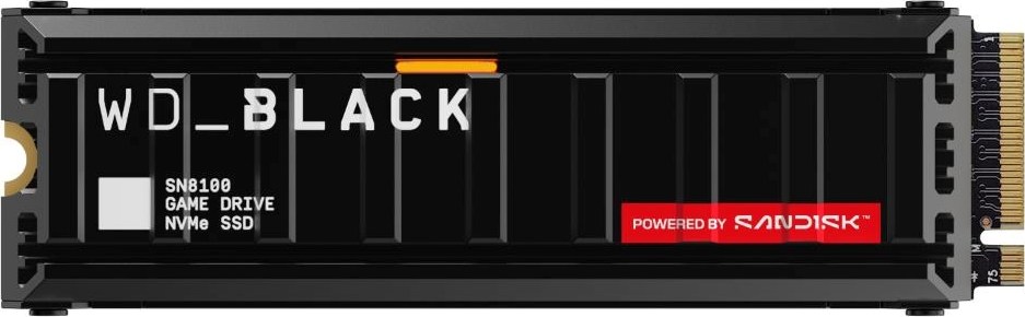 SanDisk WD BLACK SSD NVMe 2TB PCIe SN8100 Powered by SanDisk, Gen5, (R:14900, W:14000MB/s), Chladič