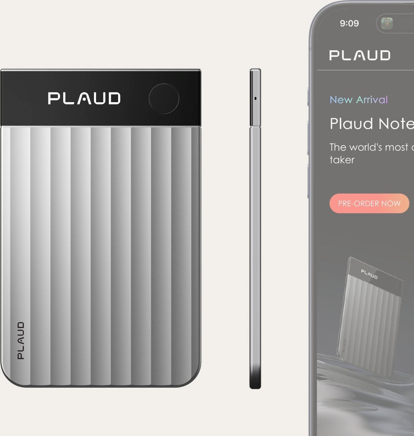 PLAUD Note PRO Silver - AI hlasový záznamník