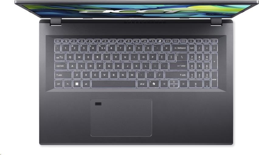 ACER NTB Aspire 17 (A17-51M-753U),Core 7 150U,17.3"FHD,16GB,1TB SSD,Intel Graphics,Linux,Gray