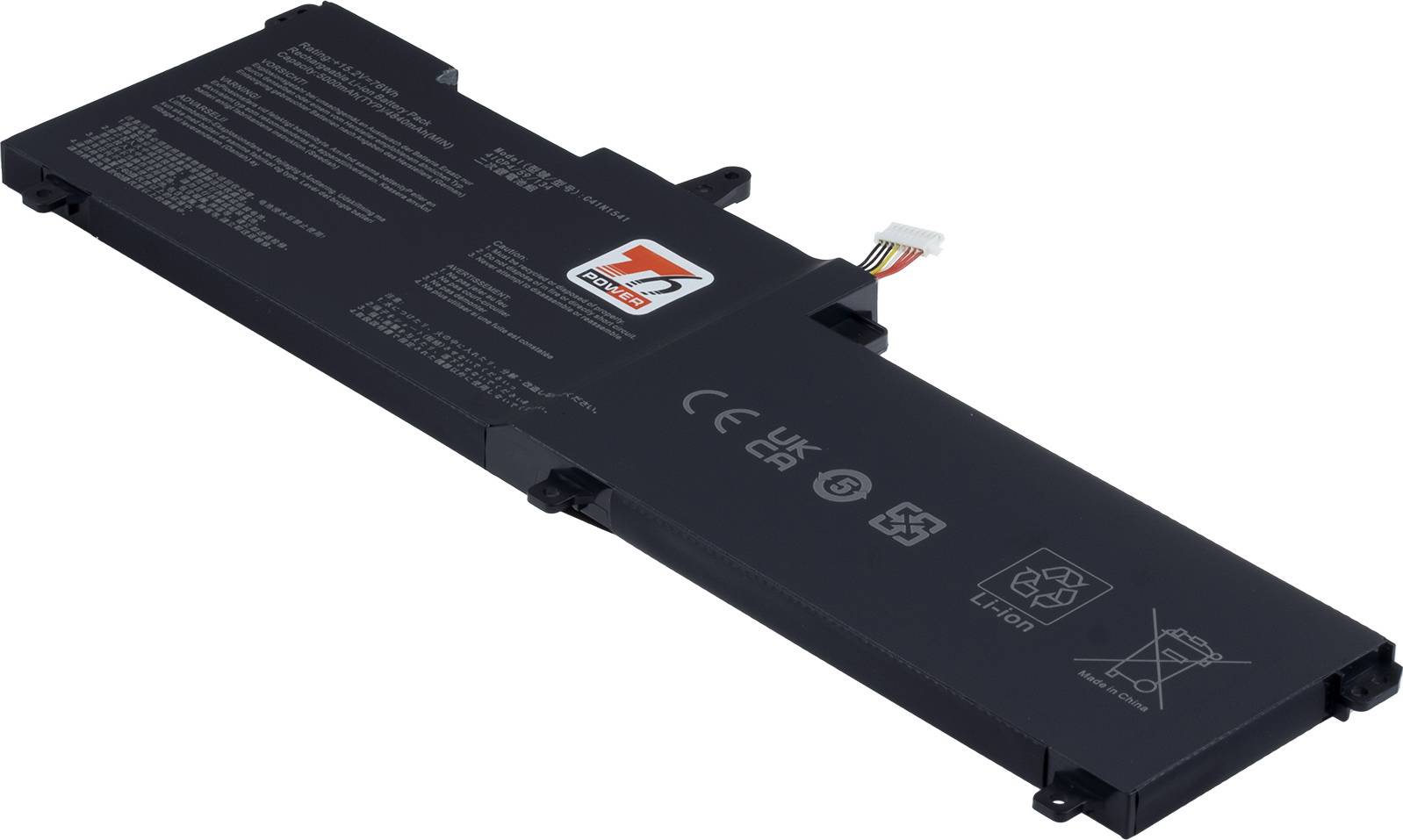 Baterie T6 Power pro Asus Strix GL702VT, GL702VS, GL702VM, GL702ZC, 5000mAh, 76Wh, 4cell, Li-poly