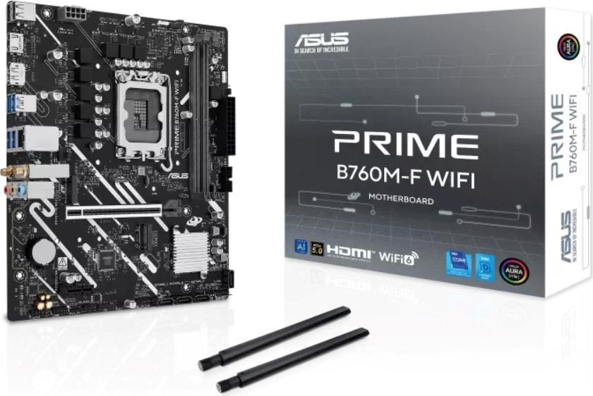 ASUS MB Sc LGA1700 PRIME B760M-F WIFI, Intel B760, 2xDDR5, WiFi, 1xDP, 1xHDMI, mATX
