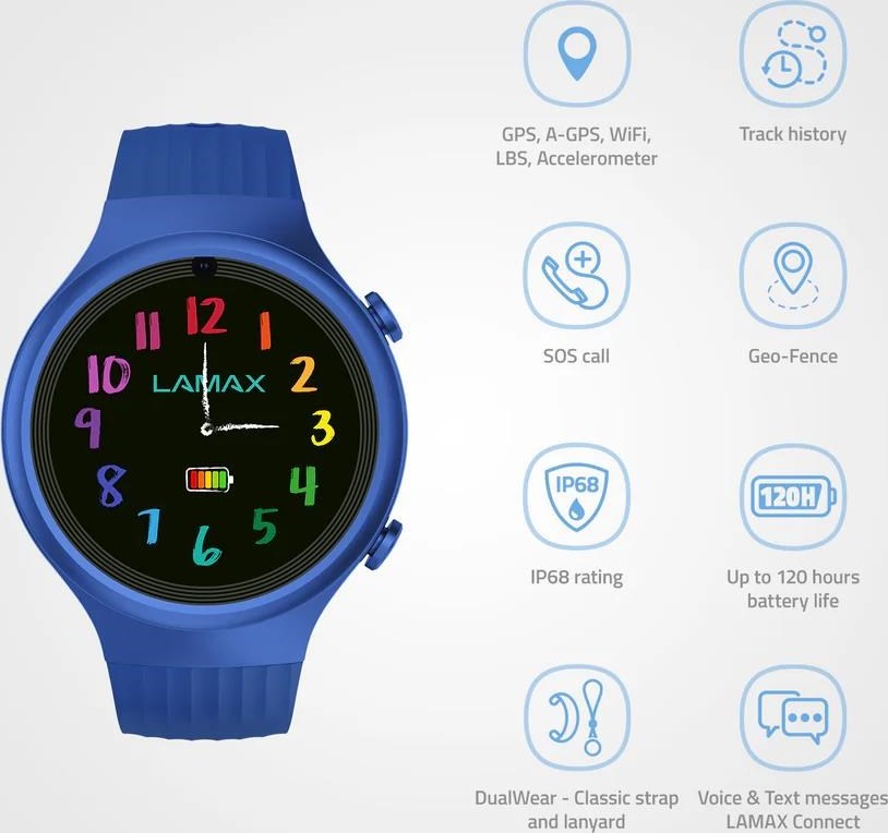 LAMAX WatchY4 Sport Blue