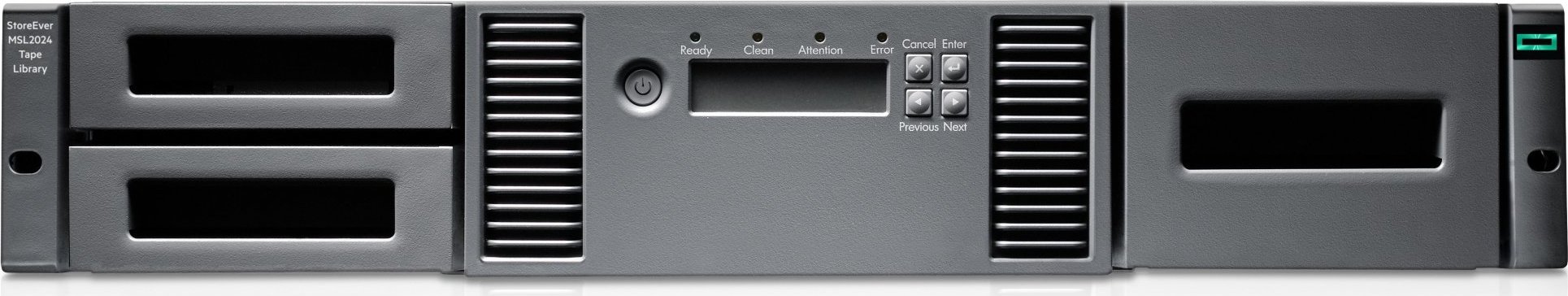 Hewlett Packard Enterprise HPE Storage MSL2024 Tape Library (MSL LTO8 SAS Drive + 15x Q2078A LTO8 30TB Data Cartridges + Q2015A BarCodeLabelPack)