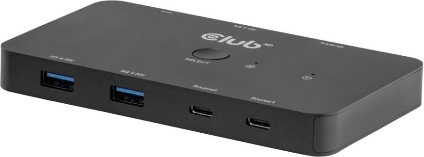 Club 3D Club3D KVM Switch, 2xUSB-C na HDMI, 4K60Hz, PD 100W