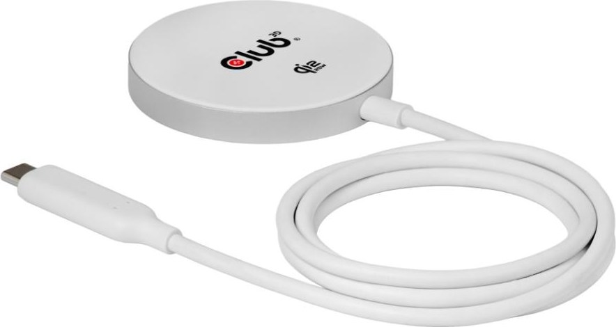 Club 3D Club3D Bezdrátová nabíječka, 1x Qi2 25W, MagSafe, Qi certifikováno, bílá