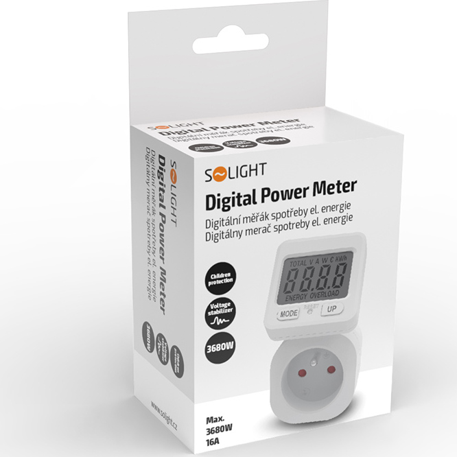 Solight digitální měřič spotřeby el. energie