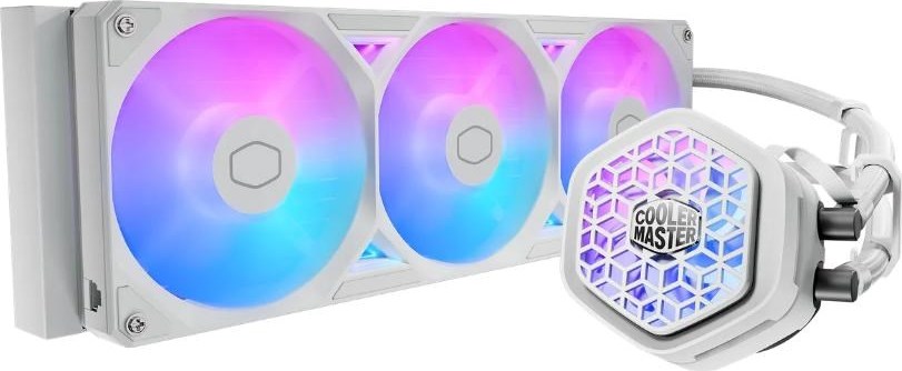CoolerMaster Cooler Master vodní chladič MasterLiquid Atmos II VRM 360, 3x120mm, LGA1851, AM5, bílá