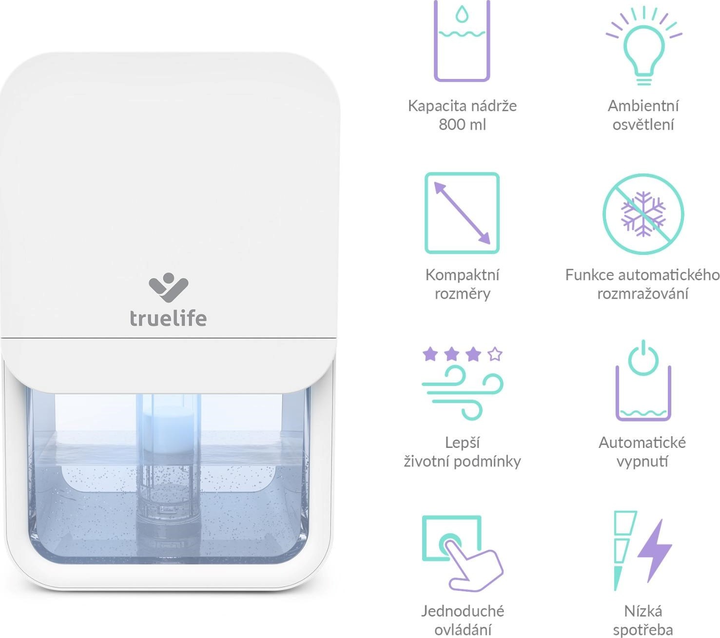 TrueLife AIR Dehumidifier DH3 White - odvlhčovač vzduchu