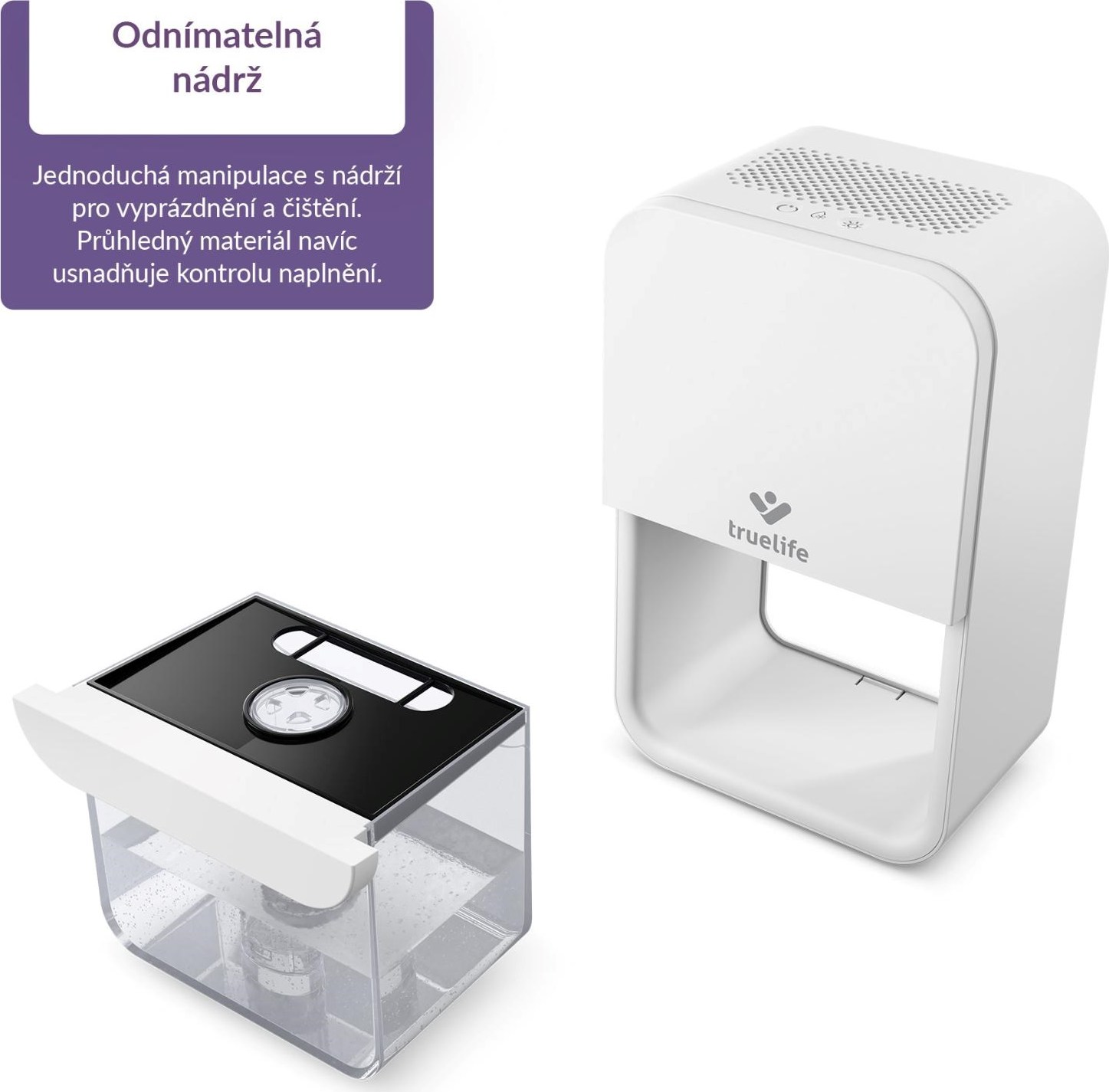 TrueLife AIR Dehumidifier DH3 White - odvlhčovač vzduchu