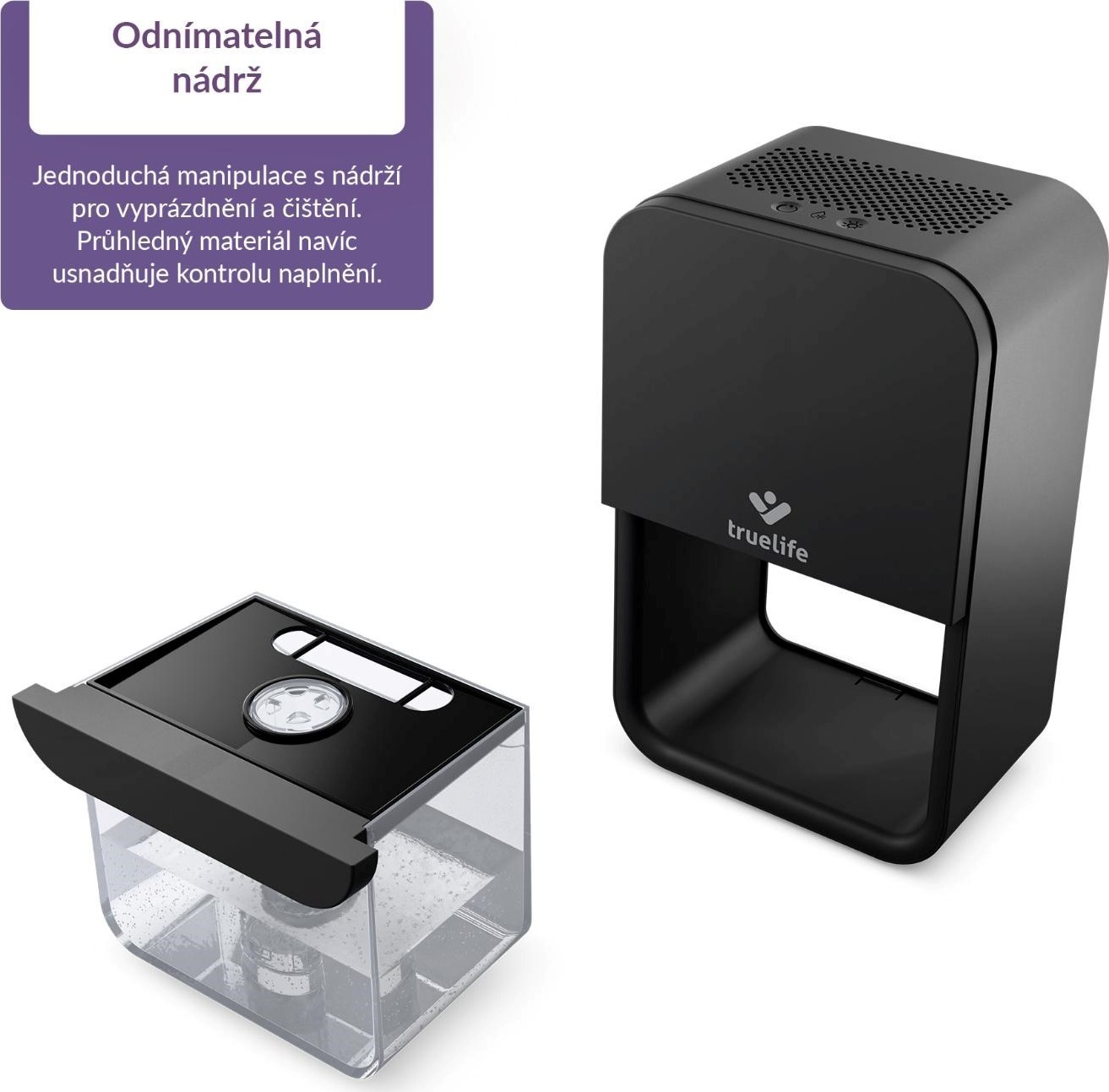 TrueLife AIR Dehumidifier DH3 Black - odvlhčovač vzduchu