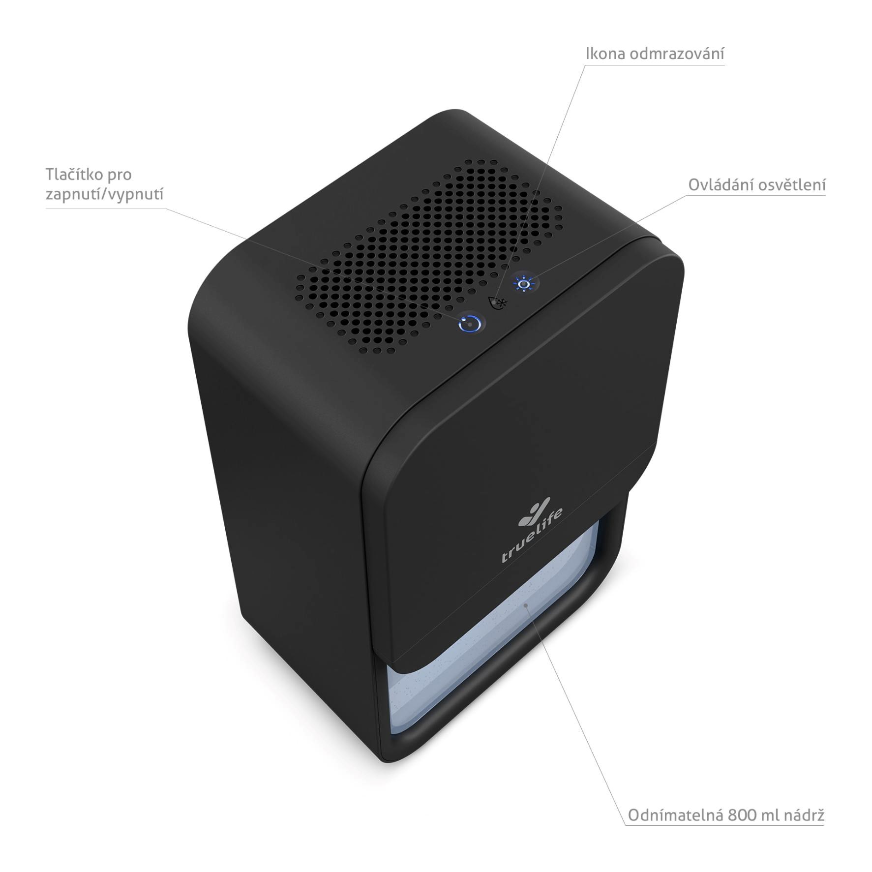 TrueLife AIR Dehumidifier DH3 Black - odvlhčovač vzduchu