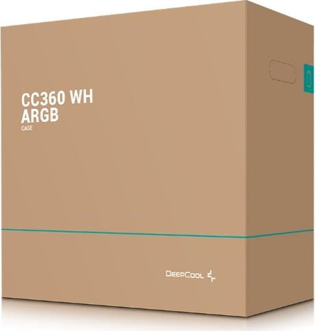 DEEPCOOL Case CC360 WH ARGB, mATX, Průhledná bočnice, 3x120mm Fan, bílá