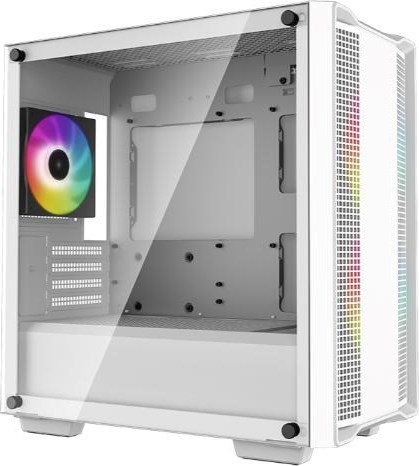 DEEPCOOL Case CC360 WH ARGB, mATX, Průhledná bočnice, 3x120mm Fan, bílá