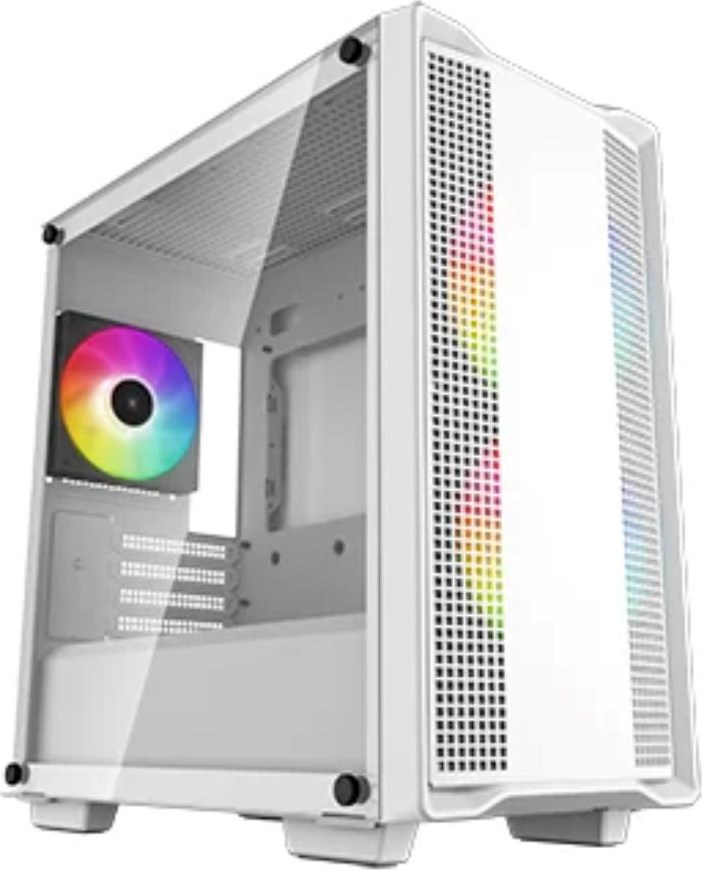DEEPCOOL Case CC360 WH ARGB, mATX, Průhledná bočnice, 3x120mm Fan, bílá
