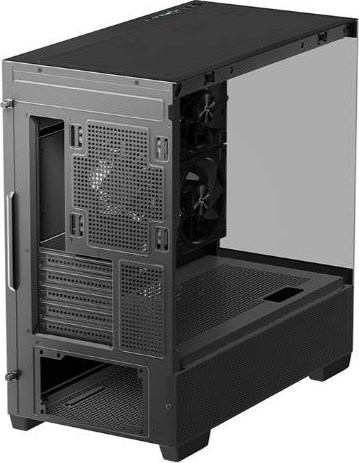 DEEPCOOL Case CG380 3F, mATX, ARGB, Průhledná bočnice, 3x120mm Fan, černá