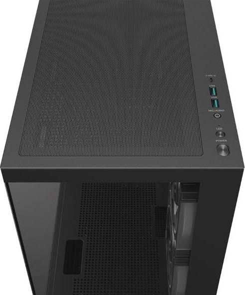 DEEPCOOL Case CG380 3F, mATX, ARGB, Průhledná bočnice, 3x120mm Fan, černá