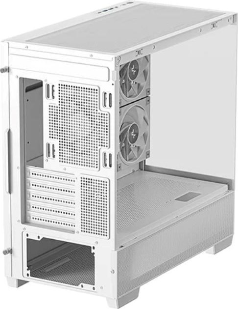 DEEPCOOL Case CG380 3F WH, mATX, ARGB, Průhledná bočnice, 3x120mm Fan, bílá