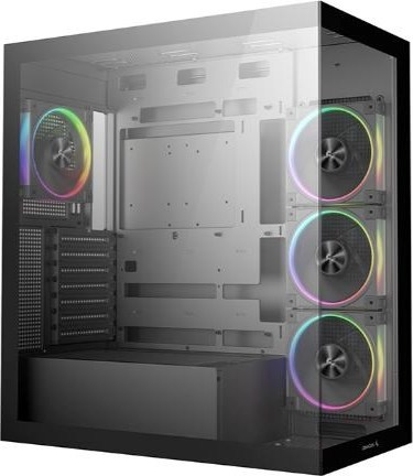 DEEPCOOL Case CG580 4F V2, ATX, Průhledná bočnice, 4x120mm ARGB, černá
