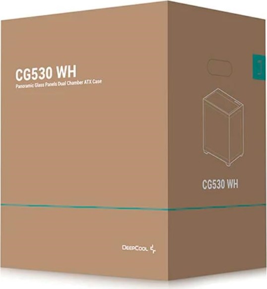 DEEPCOOL Case CG530 WH, ATX, Průhledná bočnice, bílá