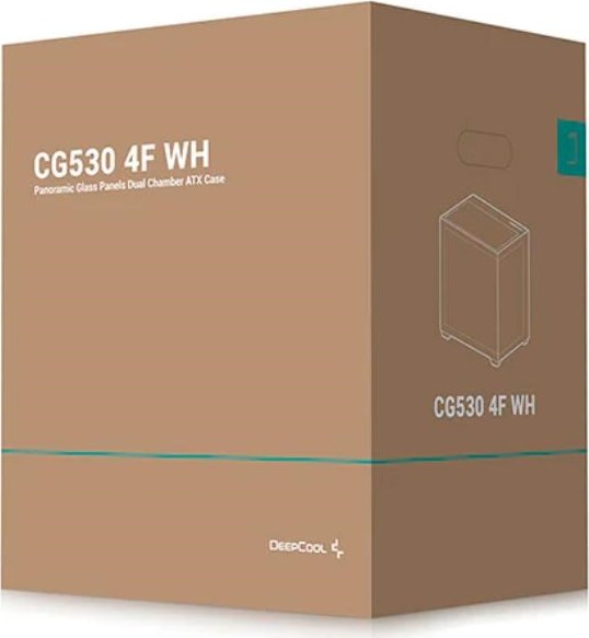 DEEPCOOL Case CG530 4F WH, ATX, Průhledná bočnice, 4x120mm ARGB, bílá