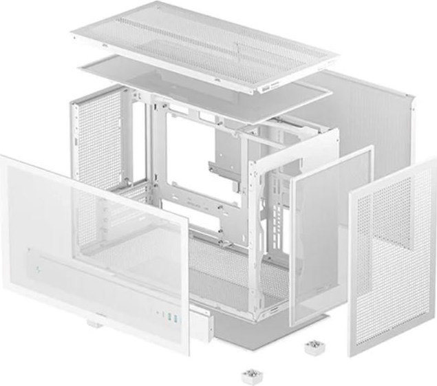 DEEPCOOL Case CH260 WH, mATX, Průhledná bočnice, bílá