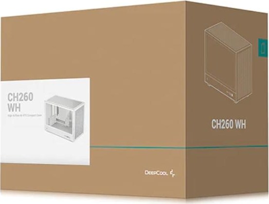 DEEPCOOL Case CH260 WH, mATX, Průhledná bočnice, bílá