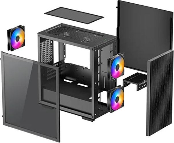 DEEPCOOL Case MATREXX 40 3FS, mATX, 3x120mm Fan, černá