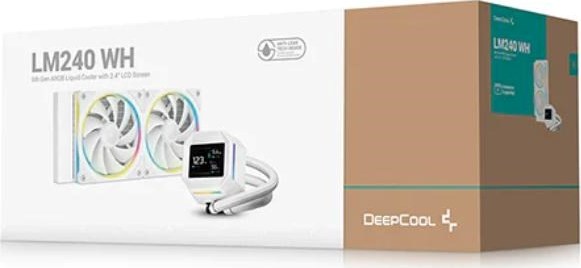 DEEPCOOL Vodní chladič LM240 WH, ARGB, 2x 120mm, AM5, LGA1851, bílá