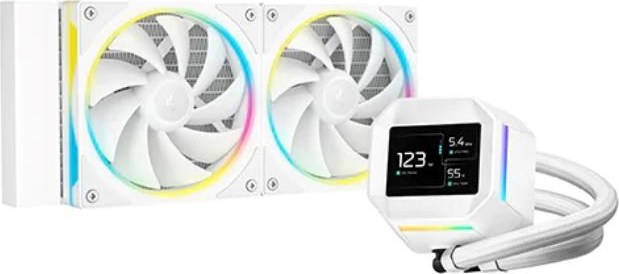 DEEPCOOL Vodní chladič LM240 WH, ARGB, 2x 120mm, AM5, LGA1851, bílá