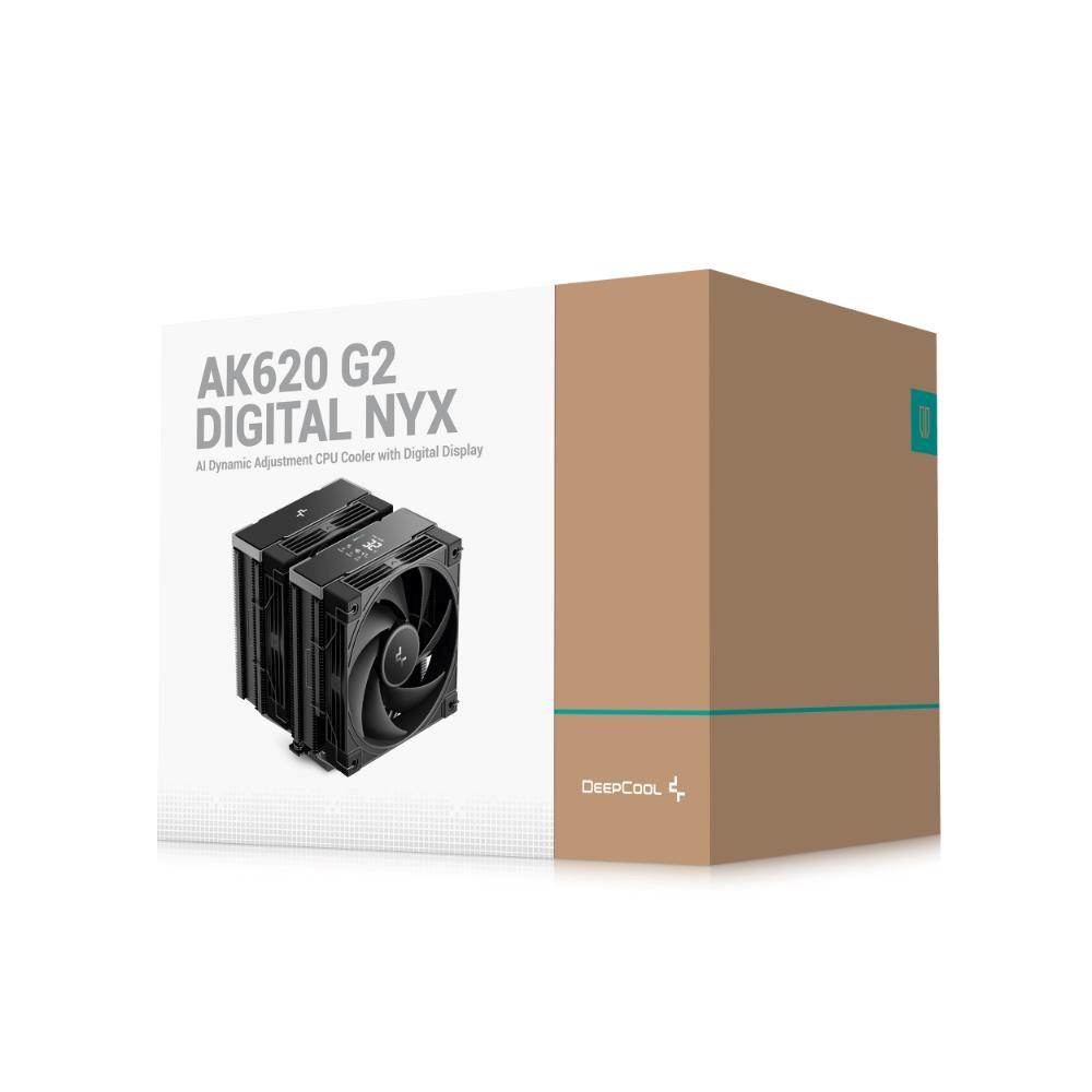 DEEPCOOL CPU Chladič AK620 G2 DIGITAL NYX, 2x120, LGA1851, AM5, černá