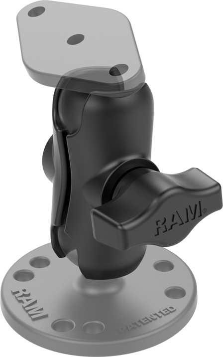 BRODIT RAM Mounts rameno krátké, kovové, pro 1" kulové čepy (celková délka 60 mm), RAM-B-201U-A