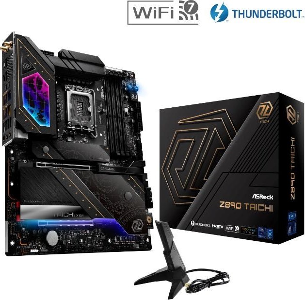 ASRock MB Sc LGA1851 Z890 TAICHI, Intel Z890, 4xDDR5, 1xHDMI, 2xThunderbolt, WI-FI