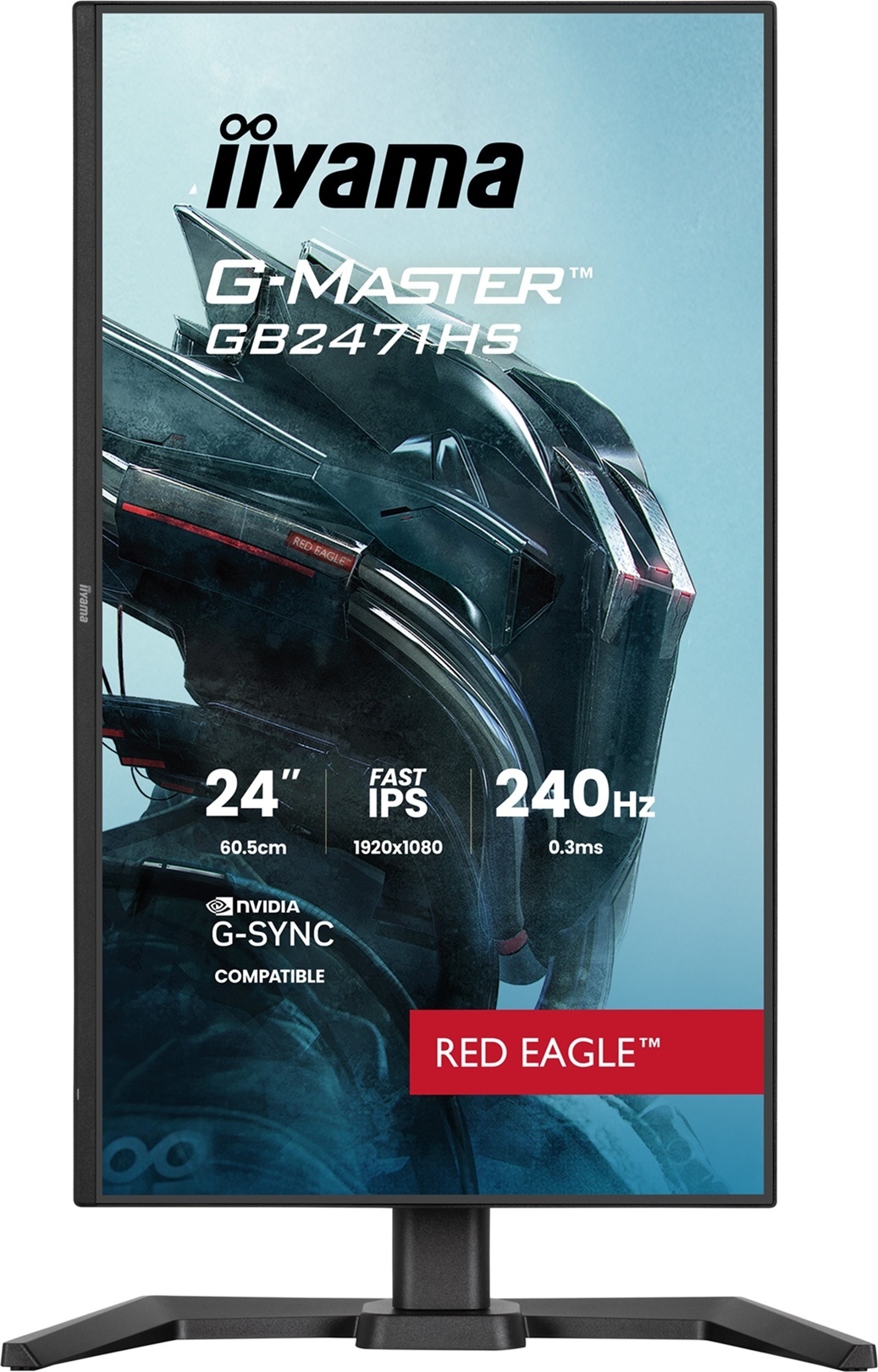 iiyama G-Master/GB2471HS-B1/23,8"/IPS/FHD/240Hz/0,3ms/Černá/3R