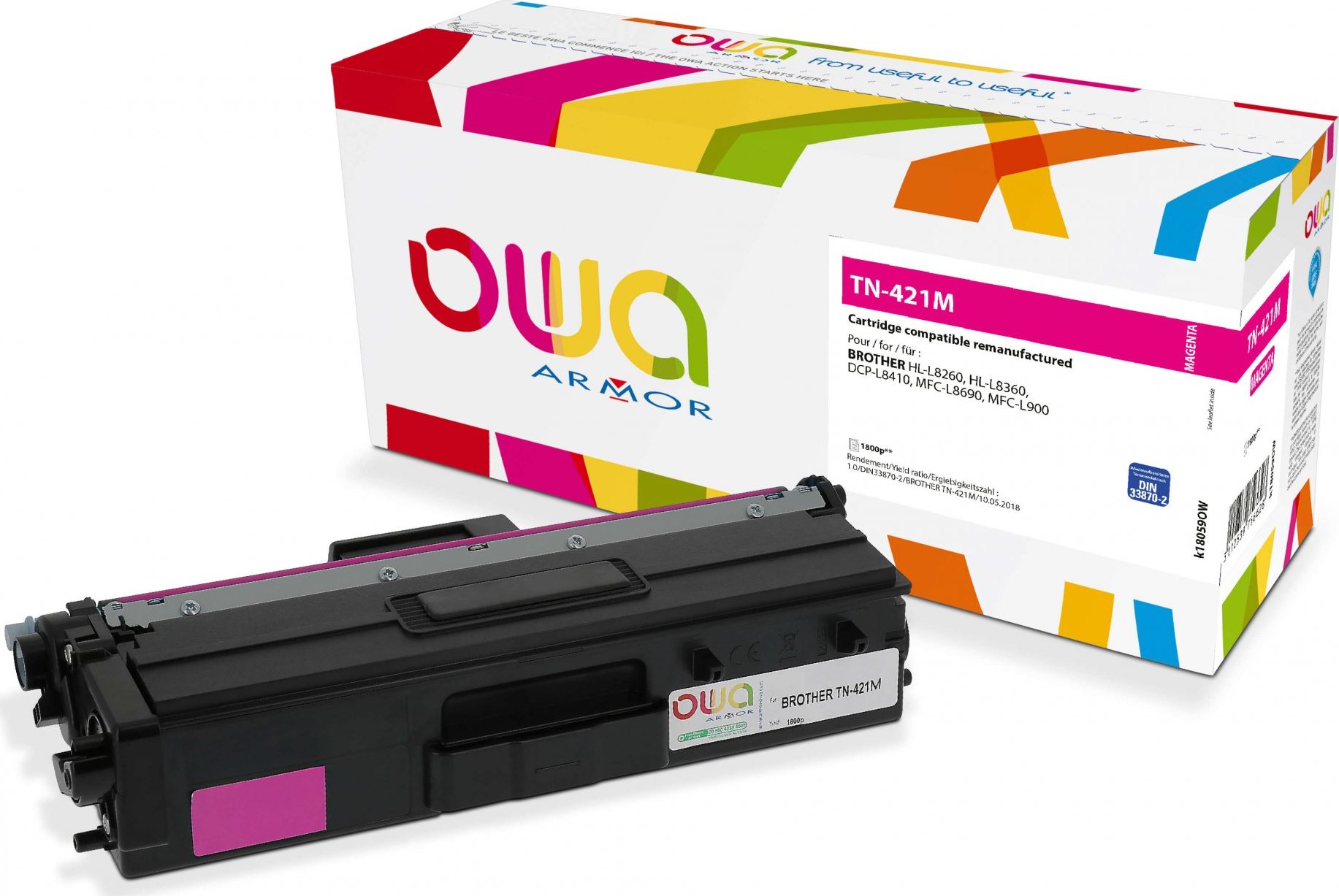 ARMOR toner pro Brother HL L8260, HL L8360, DCP L8410, MFC L8690, MFC L900 (TN421M), červená/magenta, 1800 str