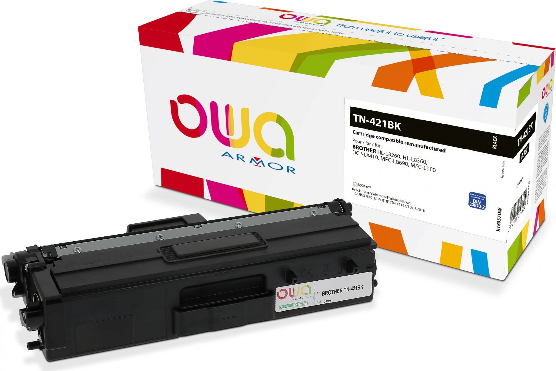 ARMOR toner pro Brother HL L8260, HL L8360, DCP L8410, MFC L8690, MFC L900 (TN421BK), černá, 3000 str