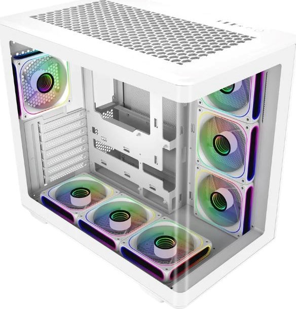 CoolerMaster Cooler Master case Elite 600, ATX, Průhledná bočnice, 7x 120mm ARGB Fan, Bílá